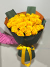 Bouquet -  25 Yellow Roses